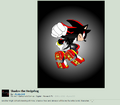 I don't know what's less surprising - that she's a Sonicfag or that her favorite character is the dark and edgy one.