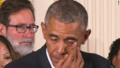 Obongo's fake tears after his 100th false flag mass shooting