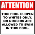 POOL'S CLOSED sign with Actual Racism, not Nutrasweet.