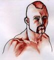 UFC Light Heavyweight Champion Chuck Liddell in menstrual blood.