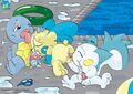 "Squirtle, Minun, and Pachirisu always went into the school pool early, before anyone else, just never on the same day. But one day, they found each other all in there. The play their pool games, having fun, then all got out, and found Minun with a hard-on. He blushed, yet was playful and started to play with his cute lil member. Soon after, Squirtle and Pachirisu got their own cute hot hard-ons, and played with each other. They got deeply into it the more they played with each other."