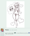 Branca's clever comment on a picture that shows love is really based on physical attributes.