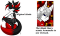 Blades original sona versus the faggy Fur-Nero sona Mary wishes he was.