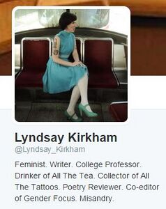 Lyndsay Kirkham described herself on her Twitter profile as a supporter of "misandry" (hatred of males)