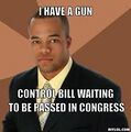 Even the successful black man supports gun control!