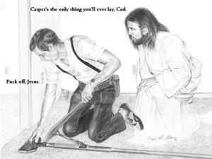 Jesus helps you lay carpet.jpg