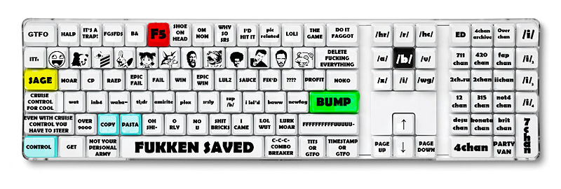 According to scientists, this is the keyboard layout of most /b/tards.