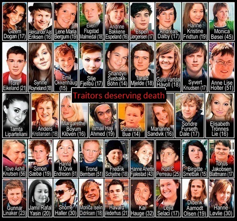 Victims of the massacre of Utoya