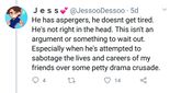 Openly Hostile Character Judgments? One could say Jess does not believe in his own truths and merely spouts words in an attempt to look smart.