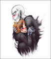 Voldemort and Peter Pettigrew having buttsex is kawaii. Also note that she drew a nose on the one Harry Potter character that doesn't fucking have one.