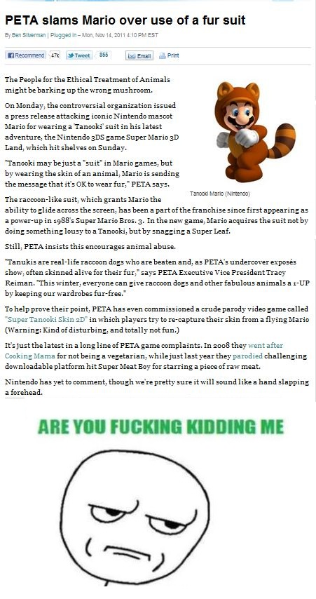 PETA haets Mario.