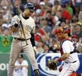 Derek Jeter, unhappy with a call.