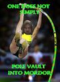 One does not simply pole vault into Mordor