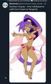 his creepy obession over female character desptie Lina is being a trans-female online...... but cis male in real life... He dream of fucking "Shantae" one day..