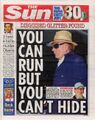 Typical frontpage of British newspaper The Sun.