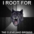 Proof that fans of the Cleveland Browns are batshit: Insanity Wolf roots for them.