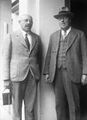 Two actual airship pioneers, photographed on the morning of the world's first airship flight. Ridiculous, overpriced goggles and dumb clothes conspicuous by their absence.