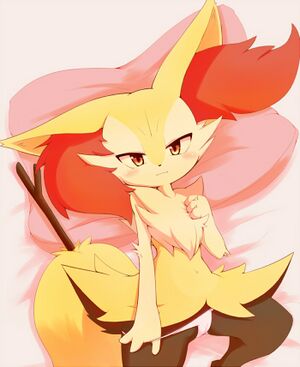 Braixen on a Bed.jpg