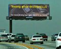 Texting while driving kills. For driving tips, text to...