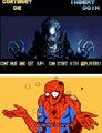 Alien asks spidey and spidey goes I DUNNO LOL