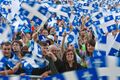 A frenzied crowd of drunk Quebecois fascists wetting itself listening to bland nationalist rhetoric.