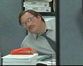 Poking my head out from behind an office cubicle